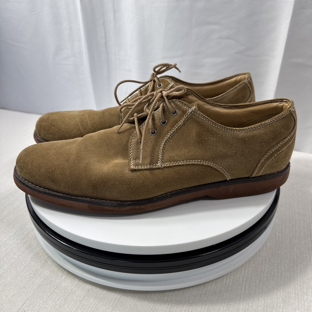 G. H. Bass & Company Suede  Lace Up Oxfords Mens 13 M  Tan